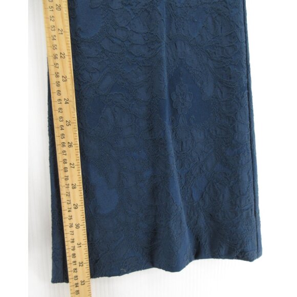 Anthropologie Pants 2 Jacquard Brocade Floral Wide Leg Flare Trousers - Picture 5 of 10